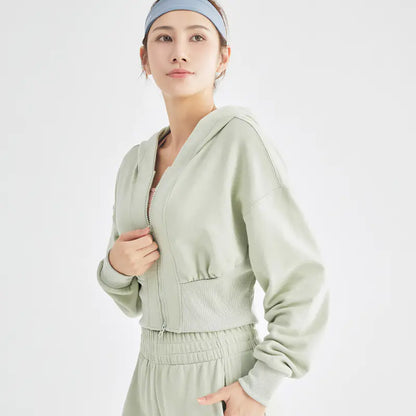 Ladies' Yoga-Ready Hooded Fitness Jacket