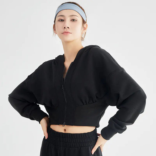 Ladies' Yoga-Ready Hooded Fitness Jacket