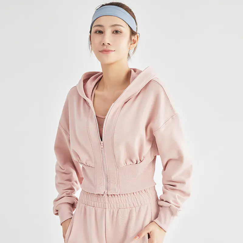 Ladies' Yoga-Ready Hooded Fitness Jacket