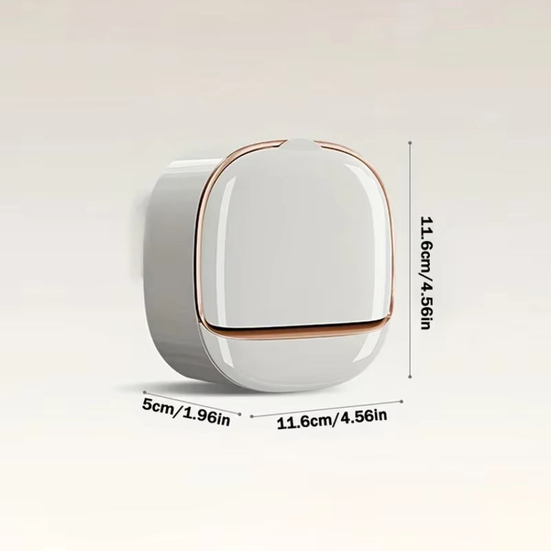 Wall-Mounted Bathroom Soap Box with Lid – Waterproof ABS Soap Dish & Storage Organizer