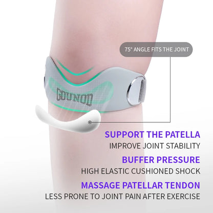 Patella Tendon Knee Strap for Pain Relief, Basketball Stabilizer Brace Silicone Band Elasticity Fixed Protection Patellar Ring