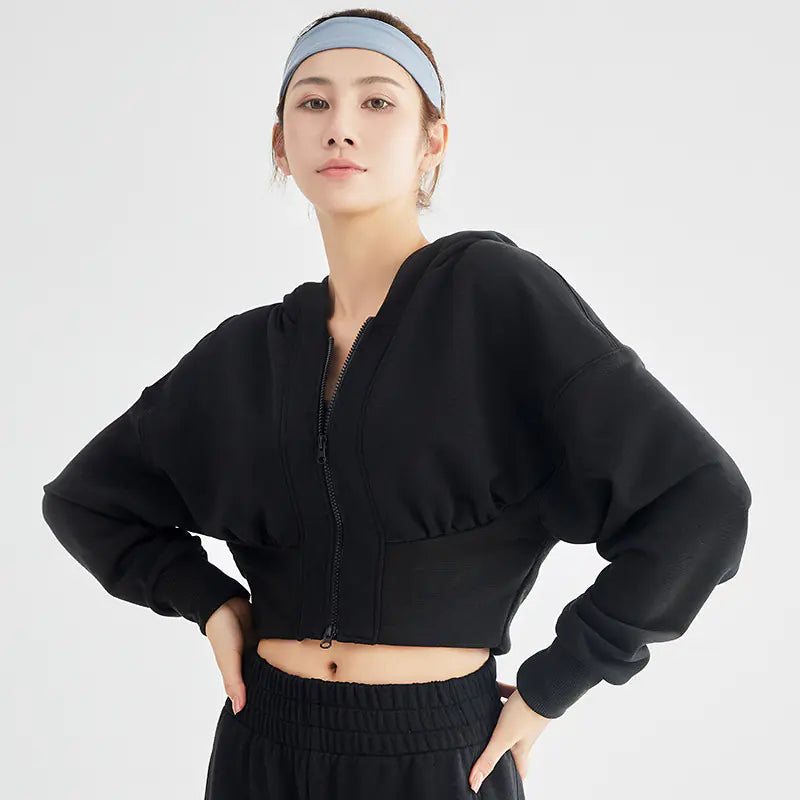 Ladies' Yoga-Ready Hooded Fitness Jacket