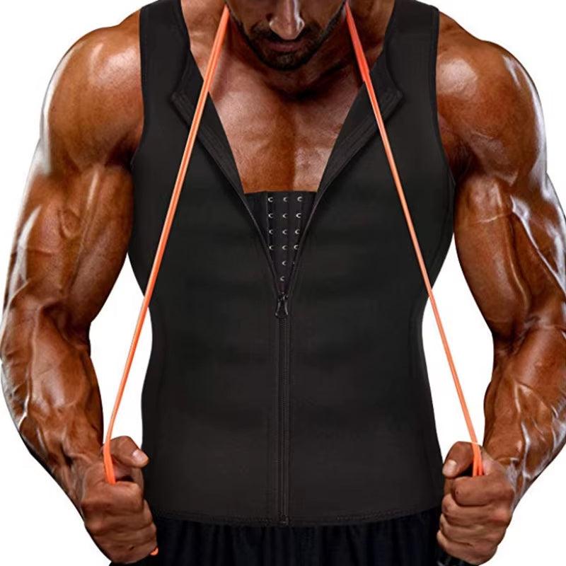 Men’s Compression Vest – Slimming Sauna Sweat Body Shaper, Shape Control Waist Trainer