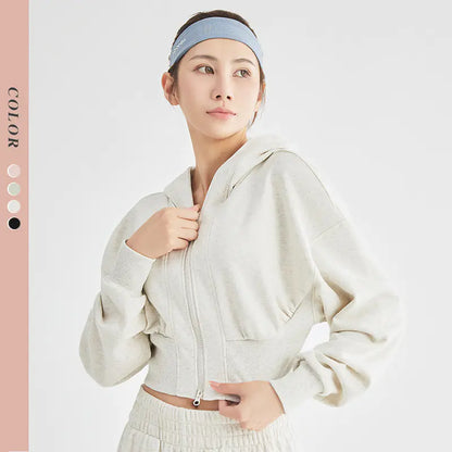 Ladies' Yoga-Ready Hooded Fitness Jacket