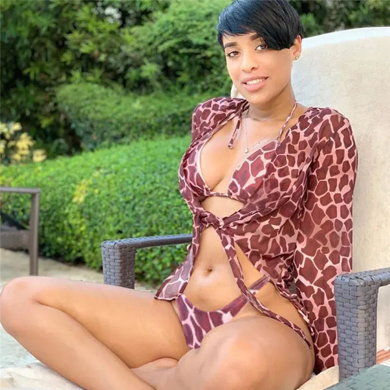 Women's Stylish 3-Piece Bikini Set