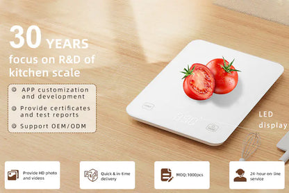 Kitchen Smart Scale - Counts calories, grams, carbs, etc - Weight Loss Journey Assistant