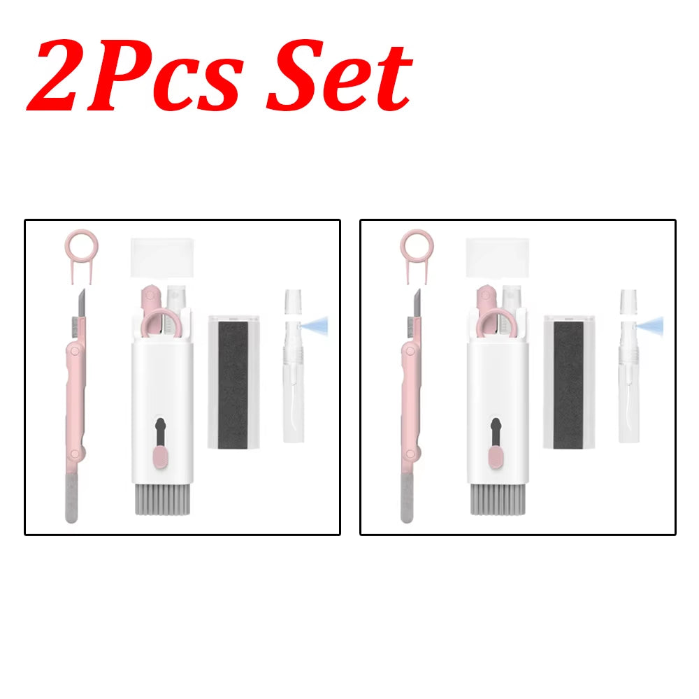 1-4Pcs Keyboard Cleaning Brush Kit 7-In-1 Multifunction Digital Cleaning Tool Set Keycap Puller Computer Keyboard Cleaner Brush