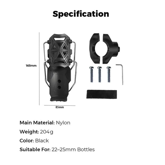 Adaptive Cycling Bottle Holder Universal Motorcycle Cup Holder Shockproof Drink Mount 360 Adjustable Fixed Water Bottle Cages