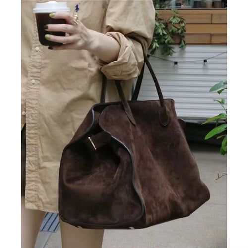 Spot Autumn and Winter High-End Niche Design Large-Capacity Bag Women'S New Commuter Retro Handbag Tote Bag