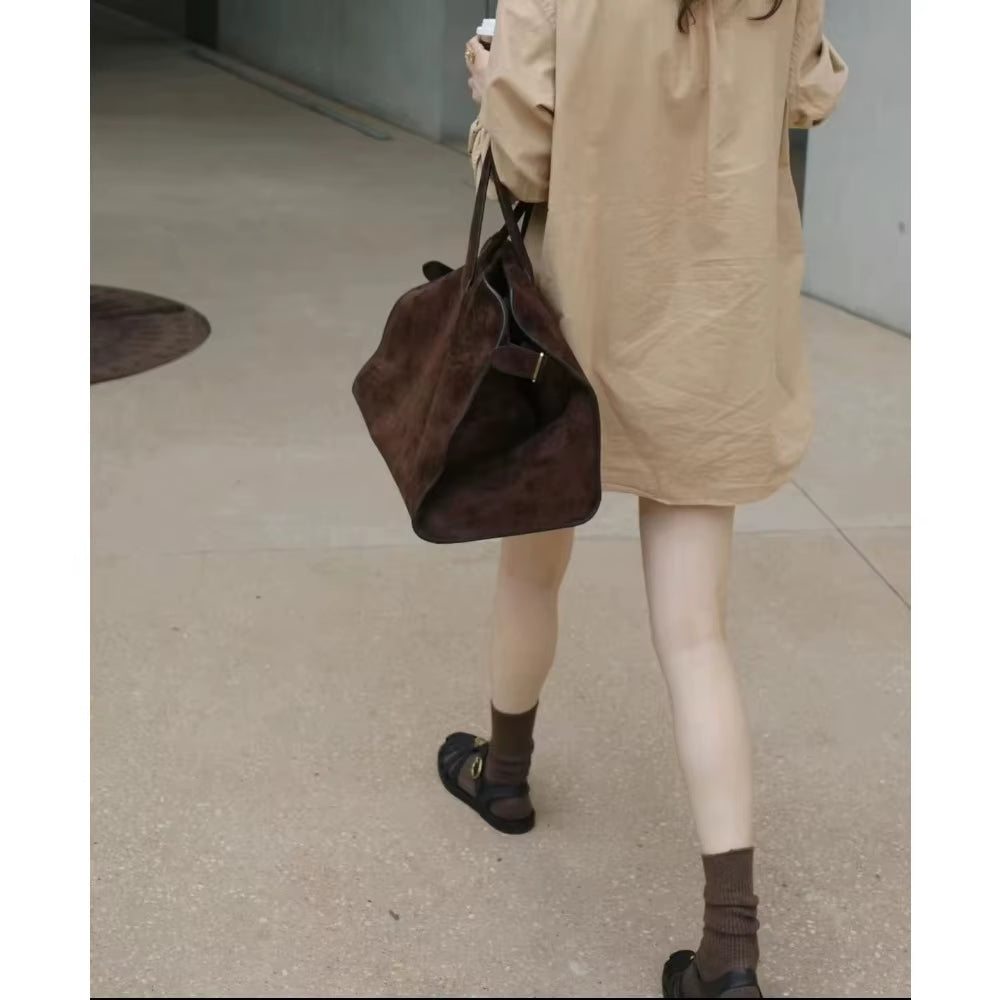 Spot Autumn and Winter High-End Niche Design Large-Capacity Bag Women'S New Commuter Retro Handbag Tote Bag