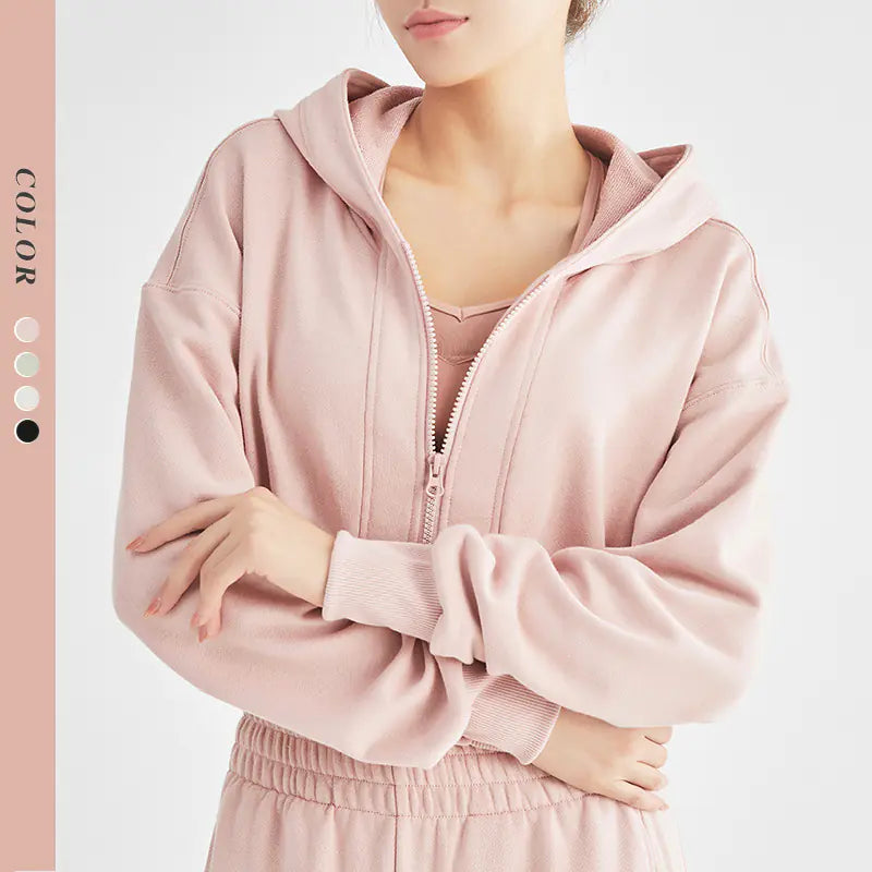 Ladies' Yoga-Ready Hooded Fitness Jacket