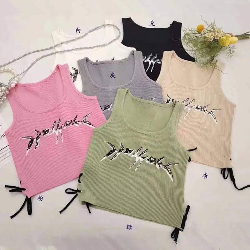 Chic Metal Buckle Strappy Tank