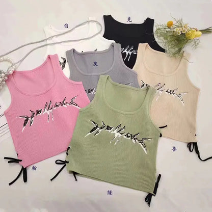 Chic Metal Buckle Strappy Tank